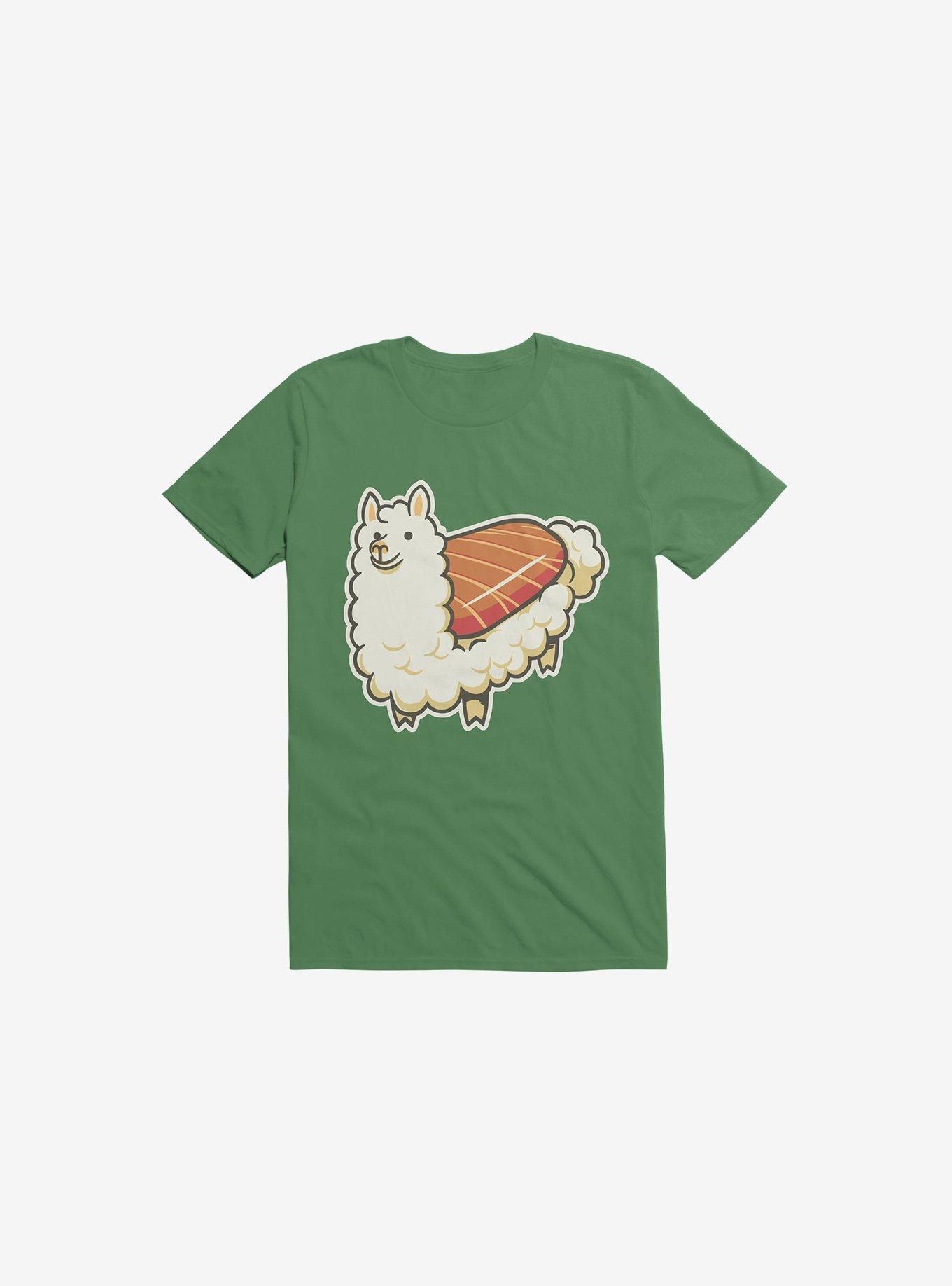 Alpaca Sushi Niguiri II Kelly Green T-Shirt, KELLY GREEN, hi-res