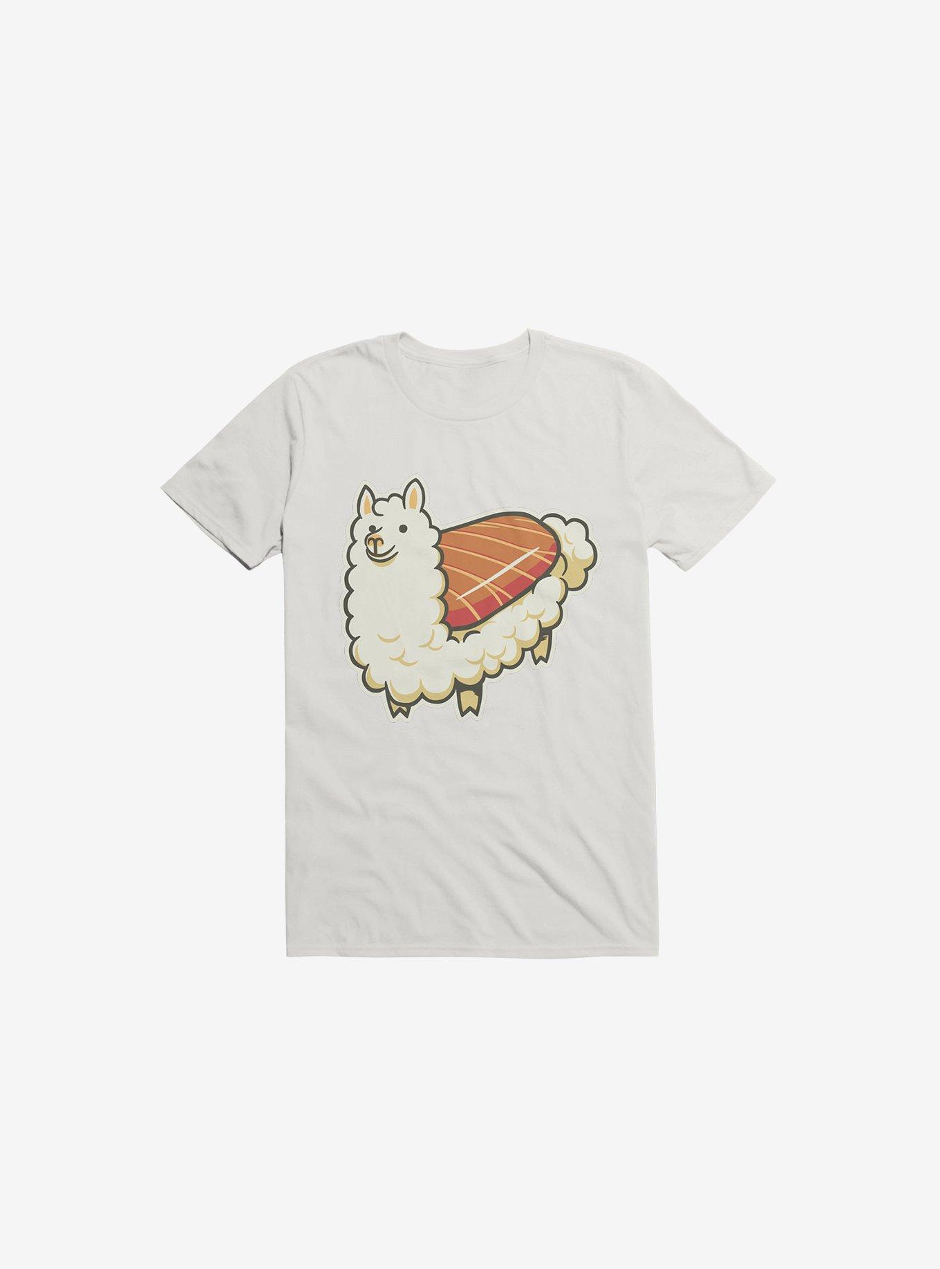 Alpaca Sushi Niguiri II White T-Shirt, WHITE, hi-res