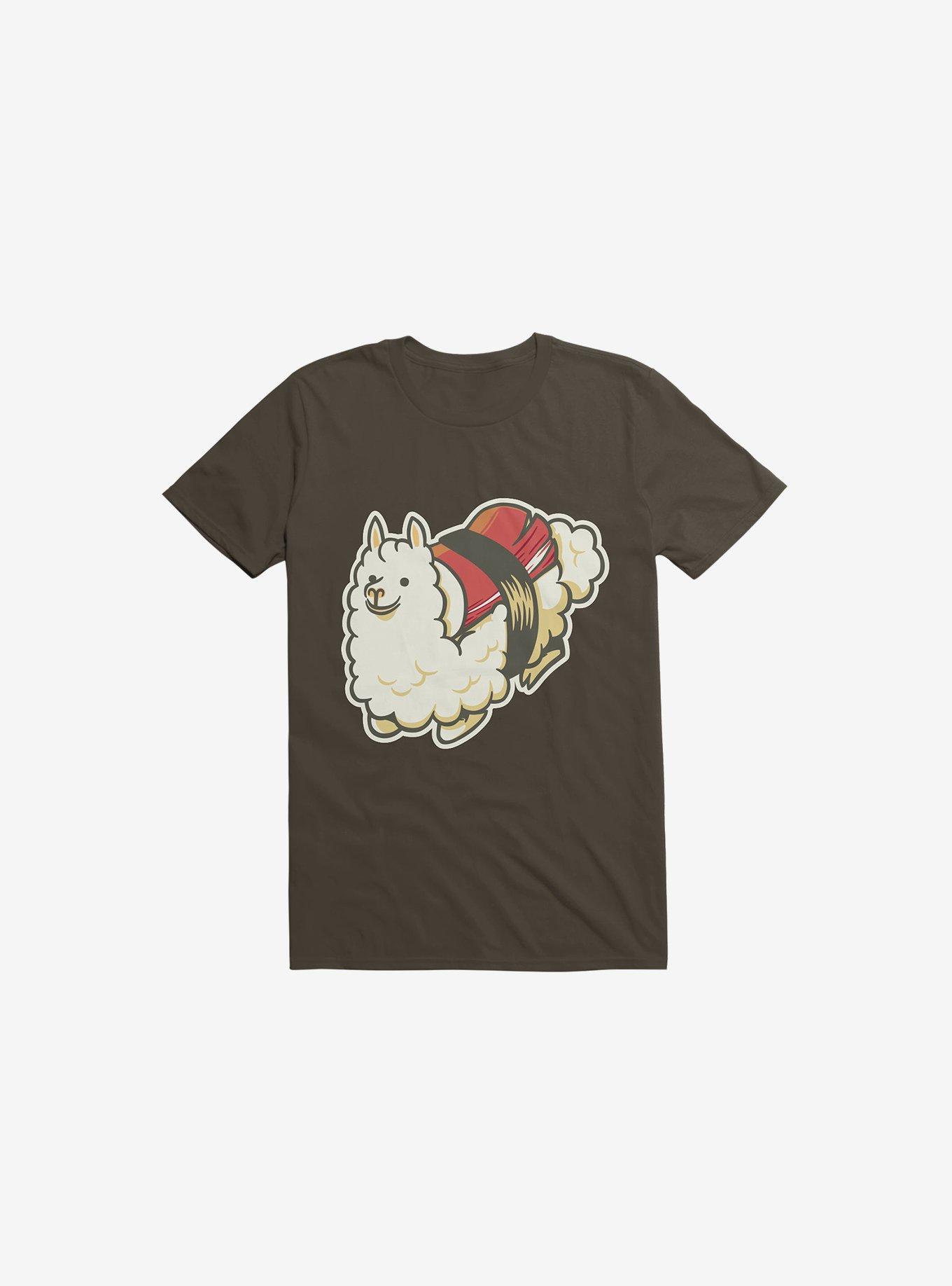 Alpaca Sushi Niguiri III Brown T-Shirt, , hi-res