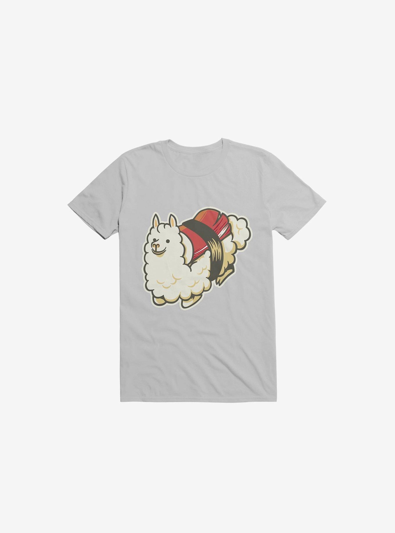 Alpaca Sushi Niguiri III Ice Grey T-Shirt, ICE GREY, hi-res