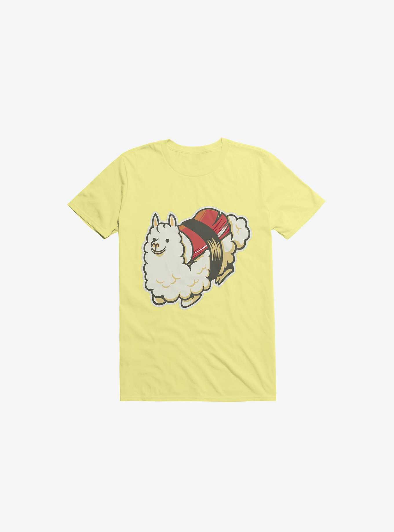 Alpaca Sushi Niguiri III Corn Silk Yellow T-Shirt, , hi-res