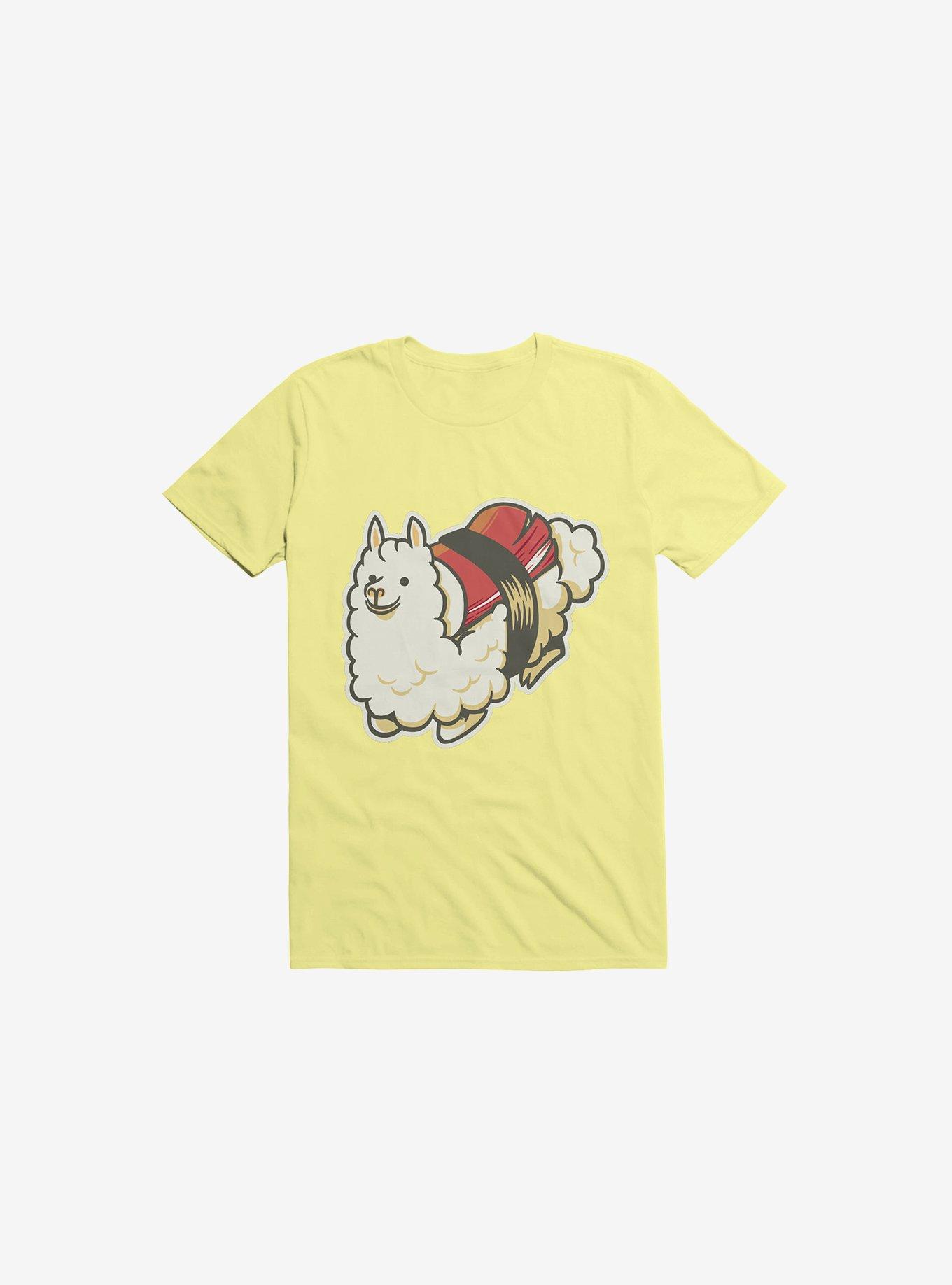 Alpaca Sushi Niguiri III Corn Silk Yellow T-Shirt, , hi-res