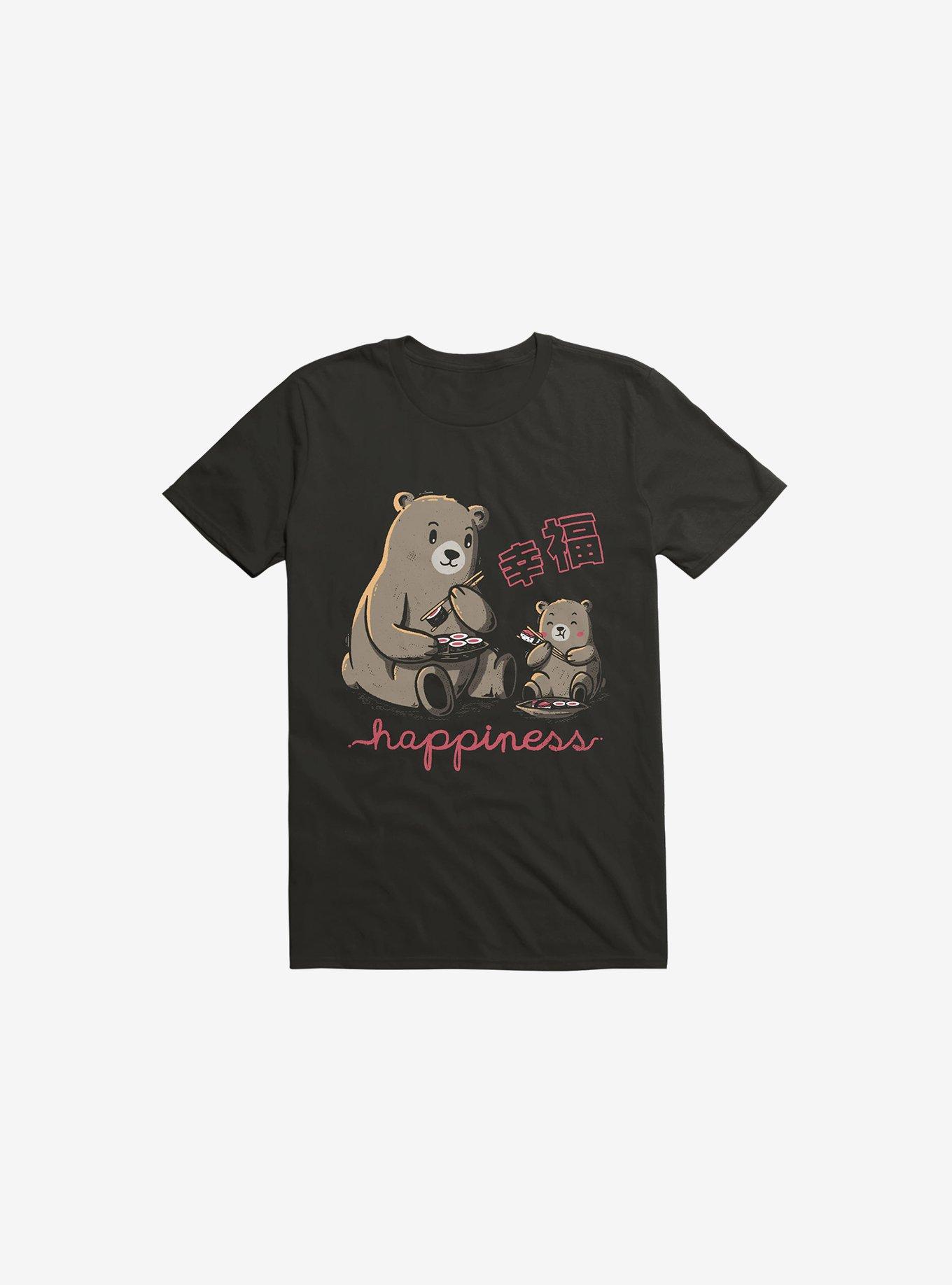 Happiness Sushi Black T-Shirt, , hi-res