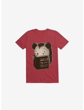 Hedgehog Book: Don't Hurt The Ones You Love Red T-Shirt, , hi-res