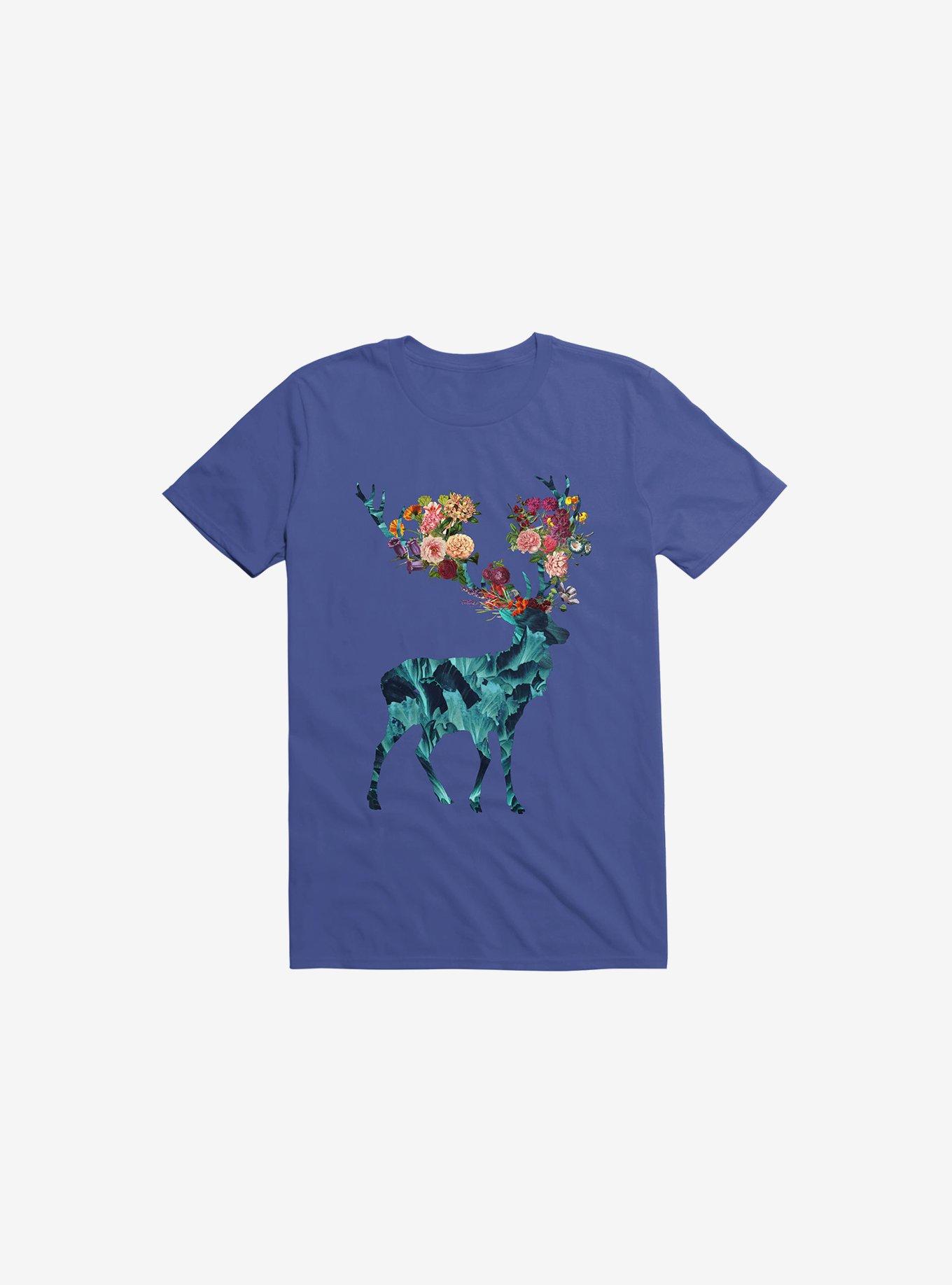 Spring Itself Floral Dark T-Shirt, ROYAL, hi-res