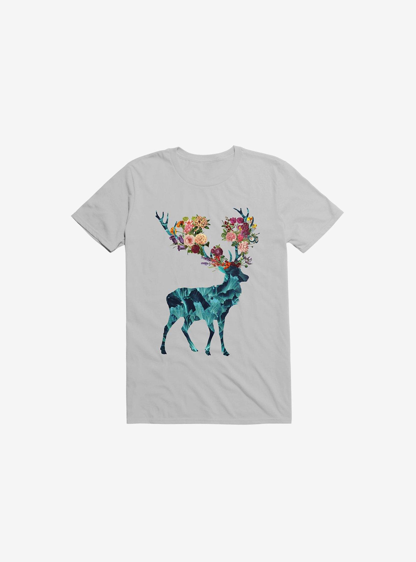 Spring Itself Floral Dark T-Shirt, ICE GREY, hi-res