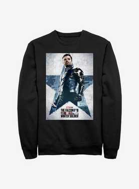 Marvel The Falcon And The Winter Soldier Bucky Soldier Poster Crew Sweatshirt, , hi-res