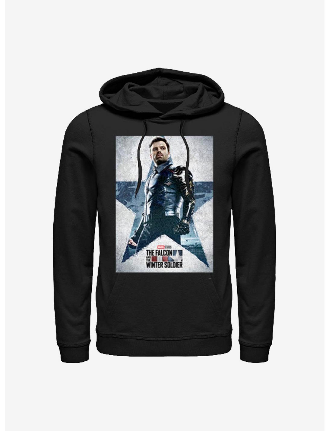 Marvel The Falcon And The Winter Soldier Bucky Soldier Poster Hoodie, BLACK, hi-res