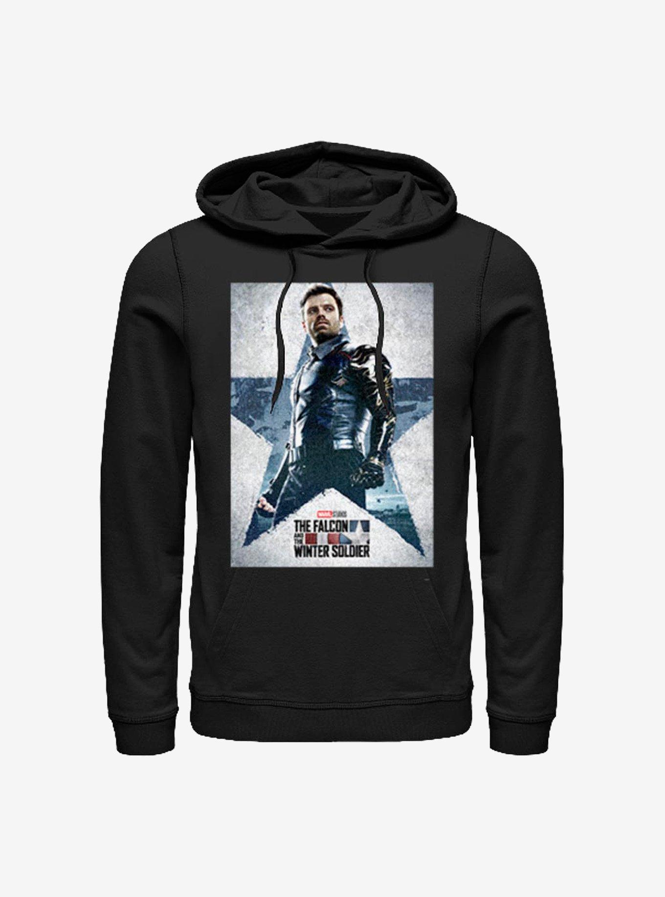 Marvel The Falcon And The Winter Soldier Bucky Soldier Poster Hoodie, BLACK, hi-res