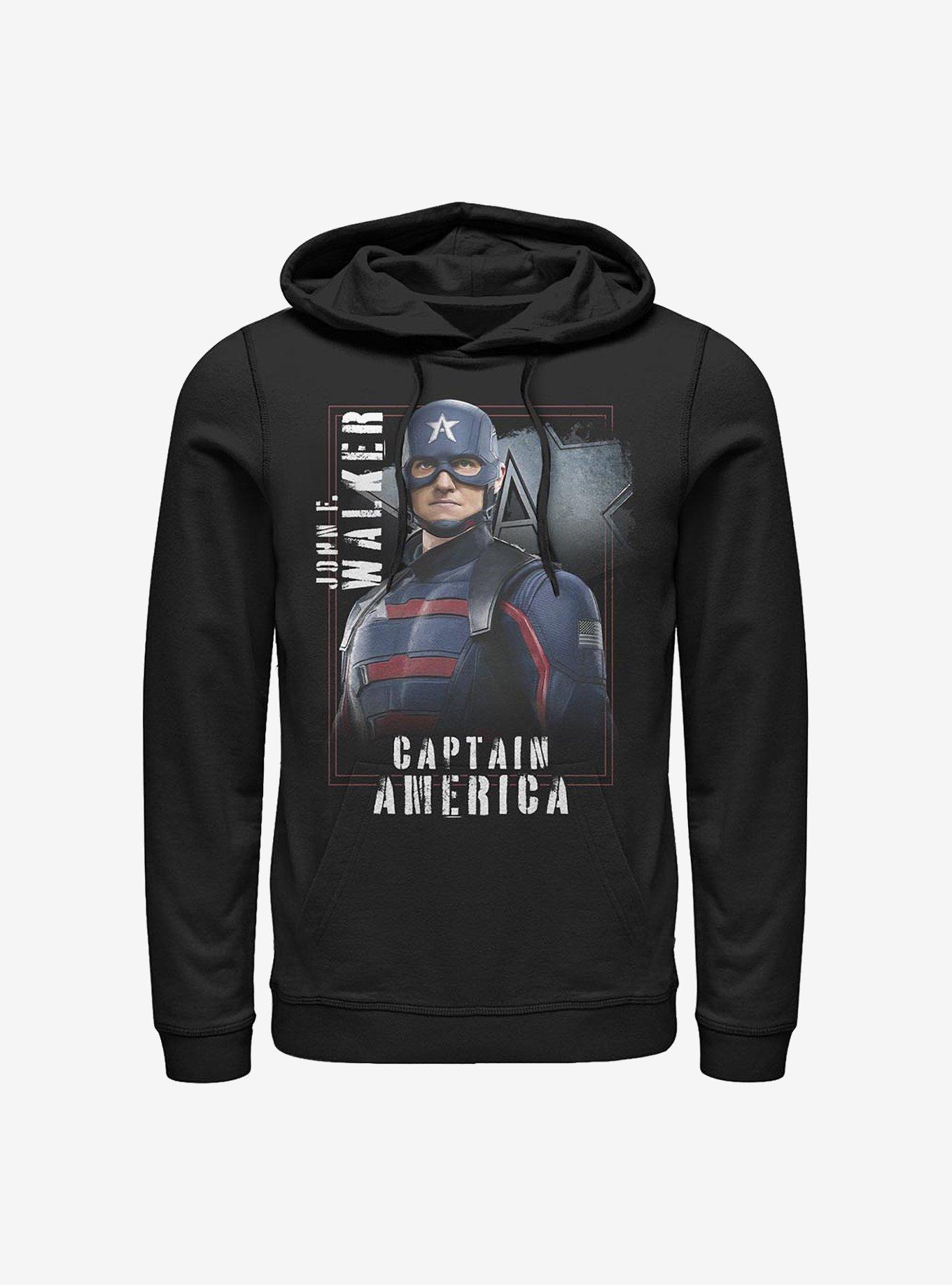 Marvel The Falcon And The Winter Soldier Captain America John F. Walker Hoodie, BLACK, hi-res