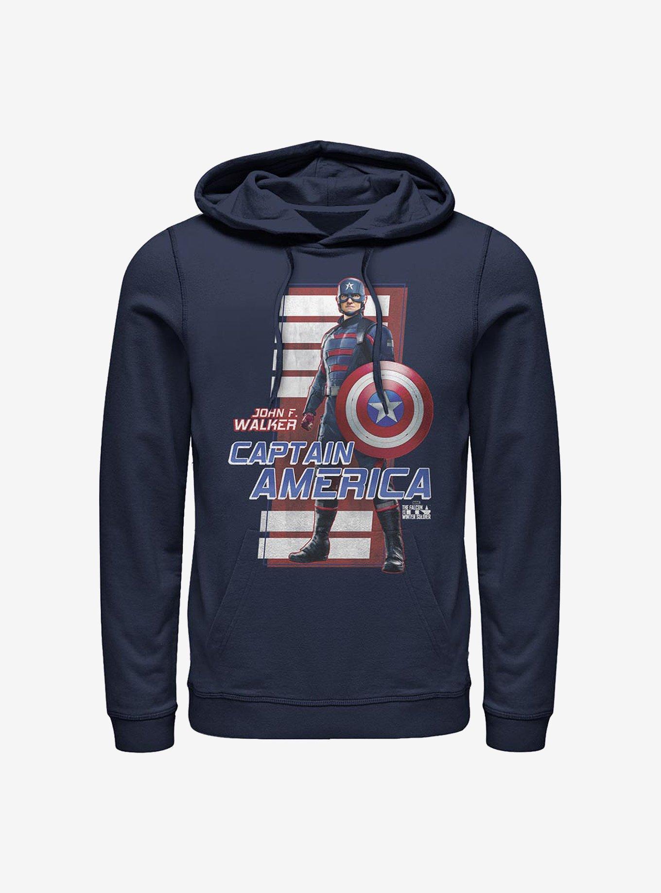 Marvel The Falcon And The Winter Soldier John F. Walker Captain America Hoodie, NAVY, hi-res