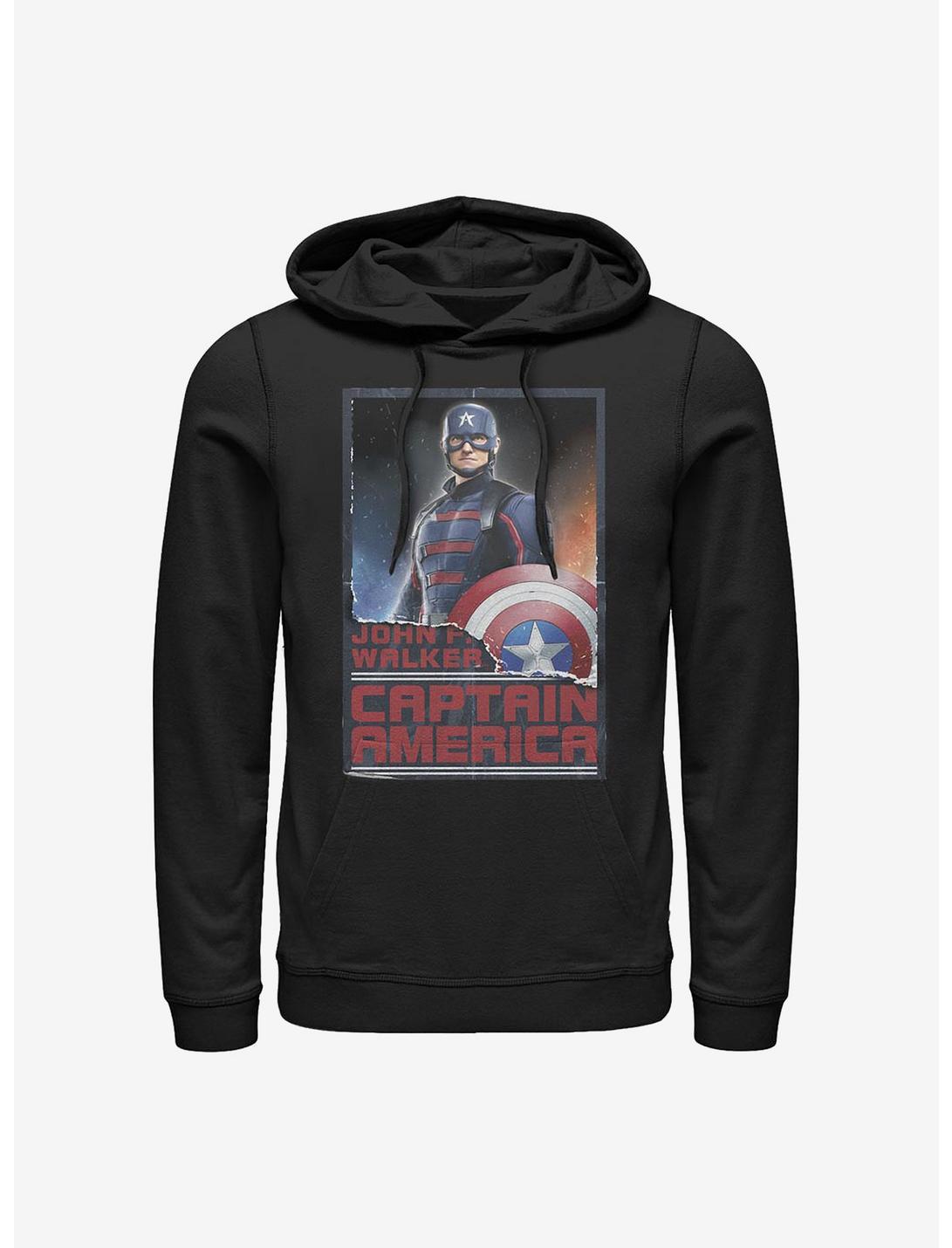 Marvel The Falcon And The Winter Soldier Walker Captain America Hoodie, BLACK, hi-res