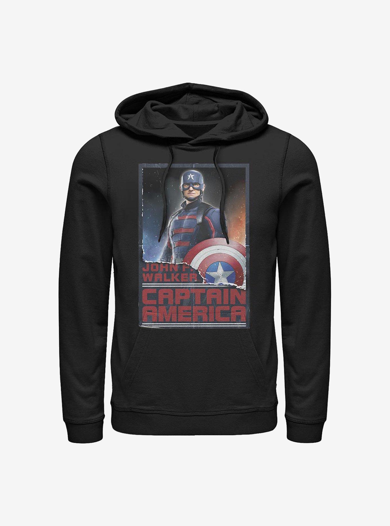 Marvel The Falcon And The Winter Soldier Walker Captain America Hoodie, BLACK, hi-res