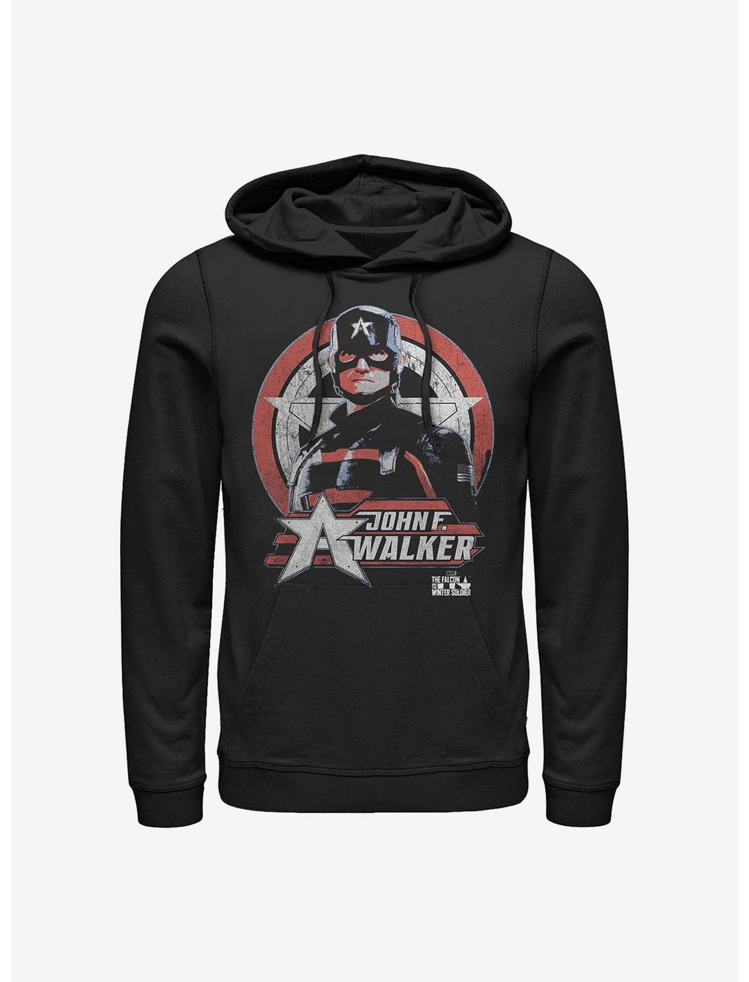 Marvel The Falcon And The Winter Soldier Walker Captain America Walker Shield Hoodie, BLACK, hi-res