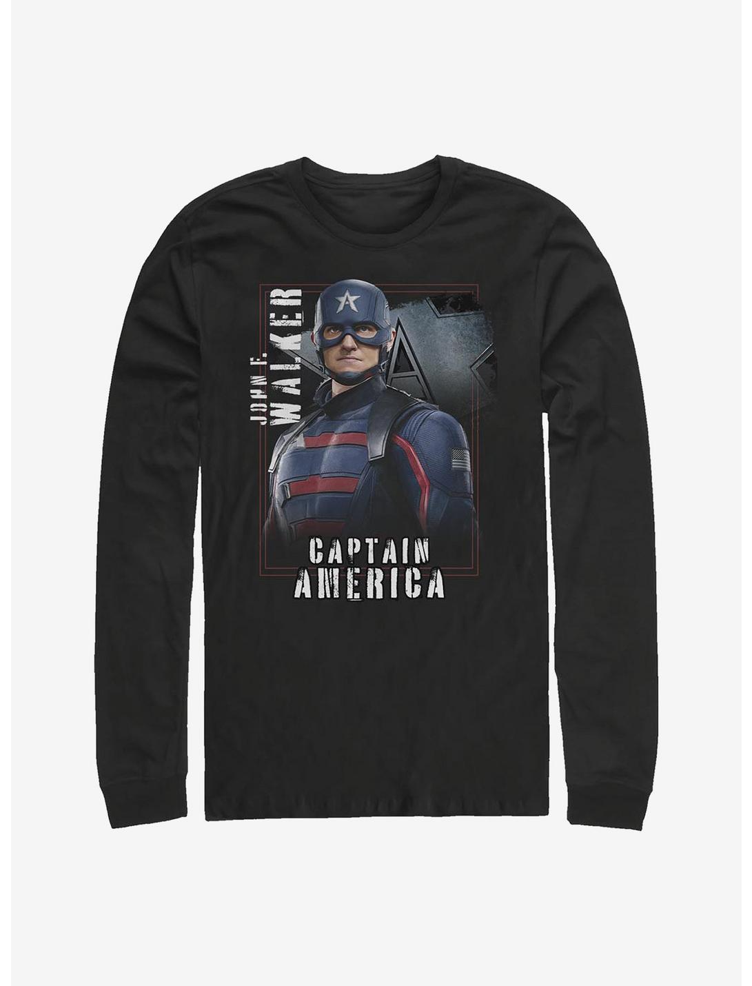Marvel The Falcon And The Winter Soldier Captain America John F. Walker Long-Sleeve T-Shirt, BLACK, hi-res