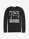 Marvel The Falcon And The Winter Soldier Character Panel Long-Sleeve T-Shirt, BLACK, hi-res