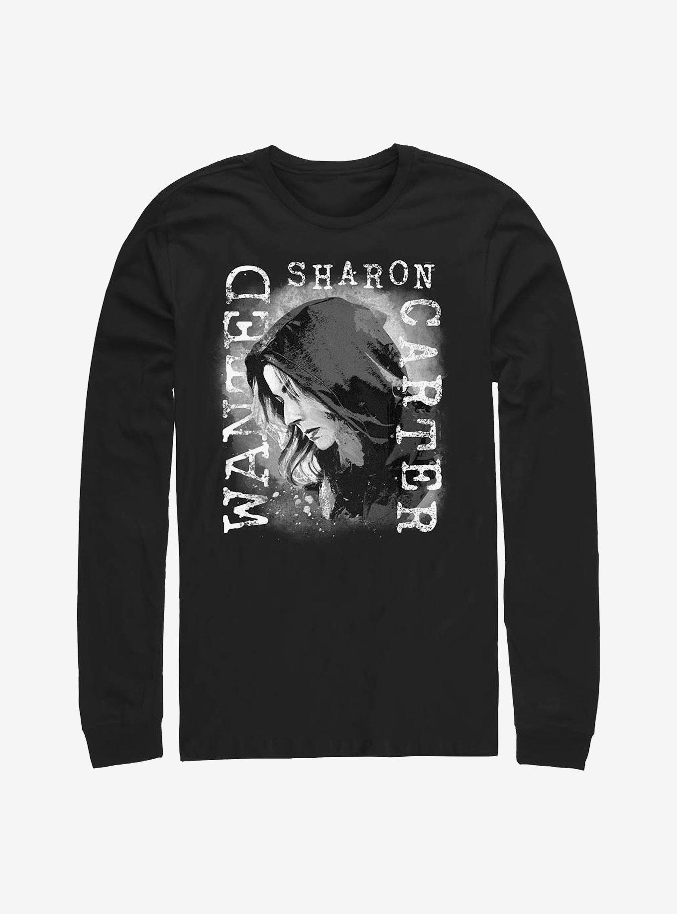 Marvel The Falcon And The Winter Soldier Soldier Sharon Carter Wanted Long-Sleeve T-Shirt, BLACK, hi-res