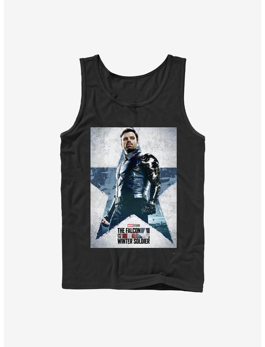Marvel The Falcon And The Winter Soldier Bucky Soldier Poster Tank, BLACK, hi-res