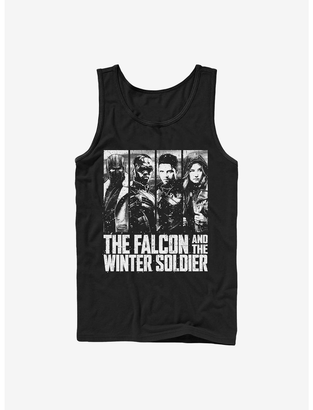 Marvel The Falcon And The Winter Soldier Character Panel Tank, BLACK, hi-res