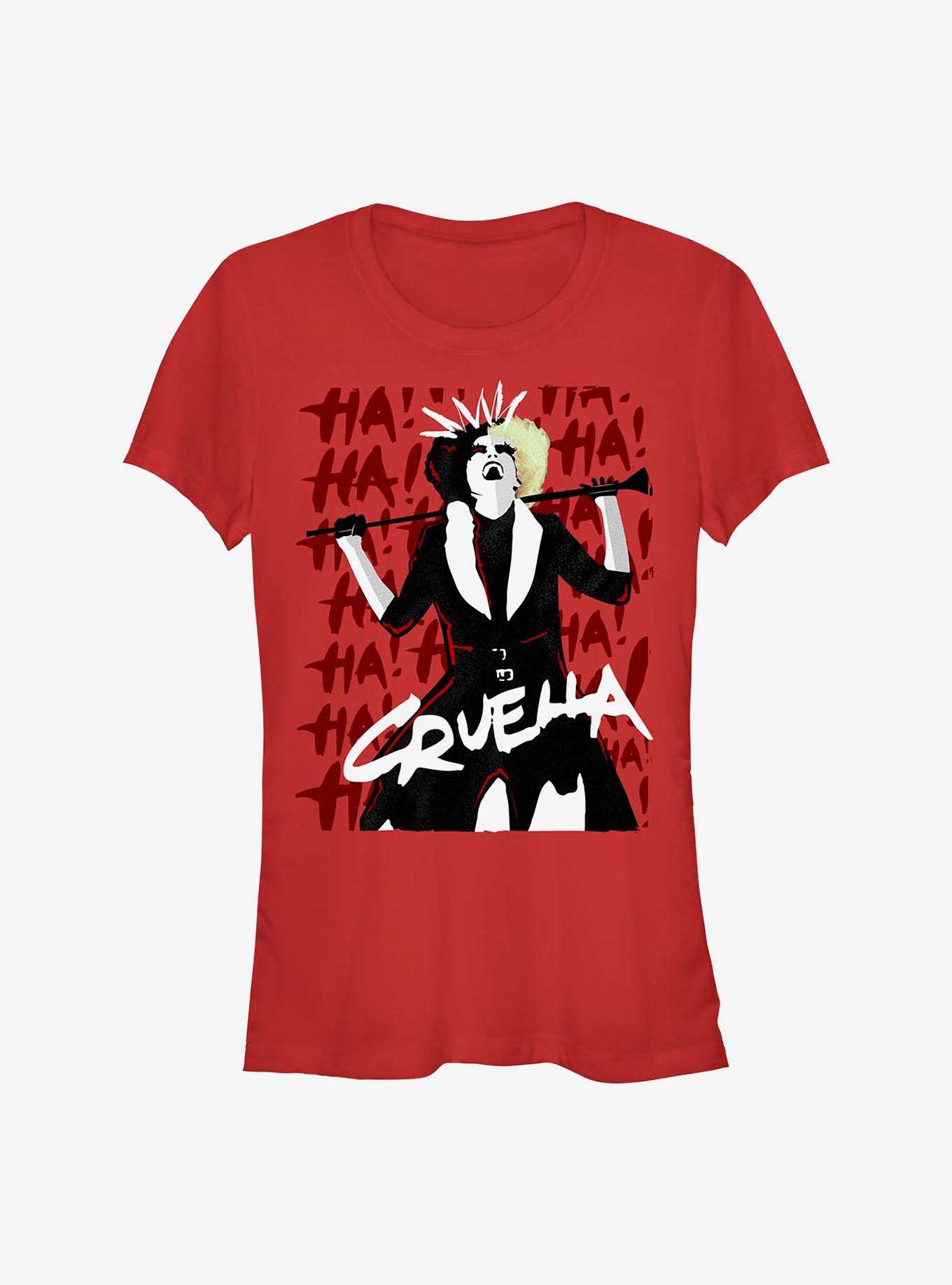 Disney Cruella Cruel Laughter Girls T-Shirt Hot Topic Exclusive, , hi-res