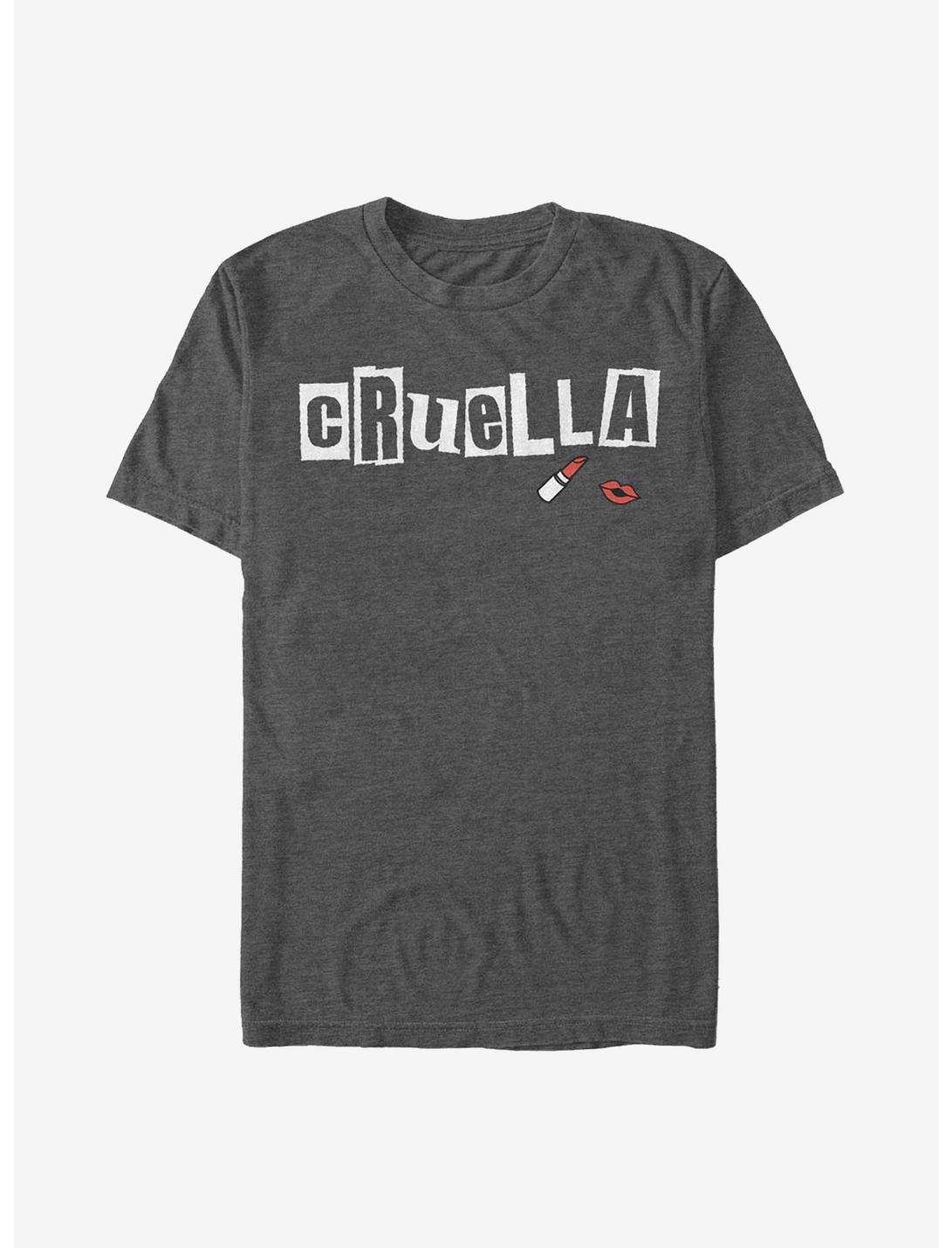 Disney Cruella Magazine Cut Out Name T-Shirt, CHAR HTR, hi-res