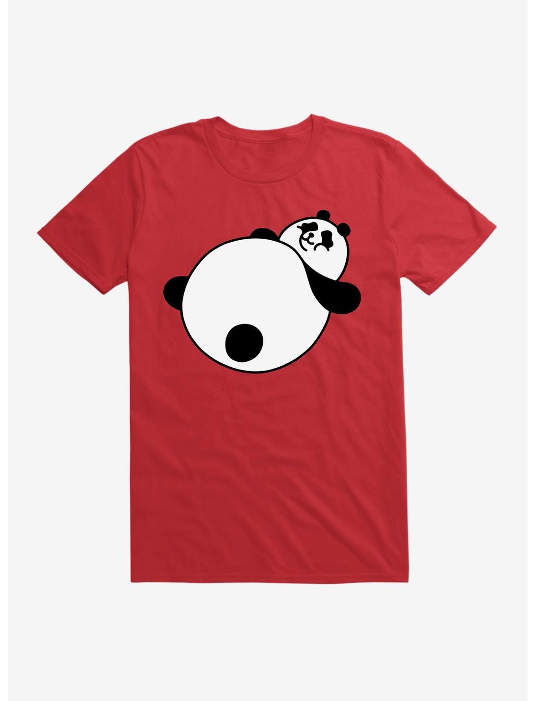 Large Panda T-Shirt, RED, hi-res