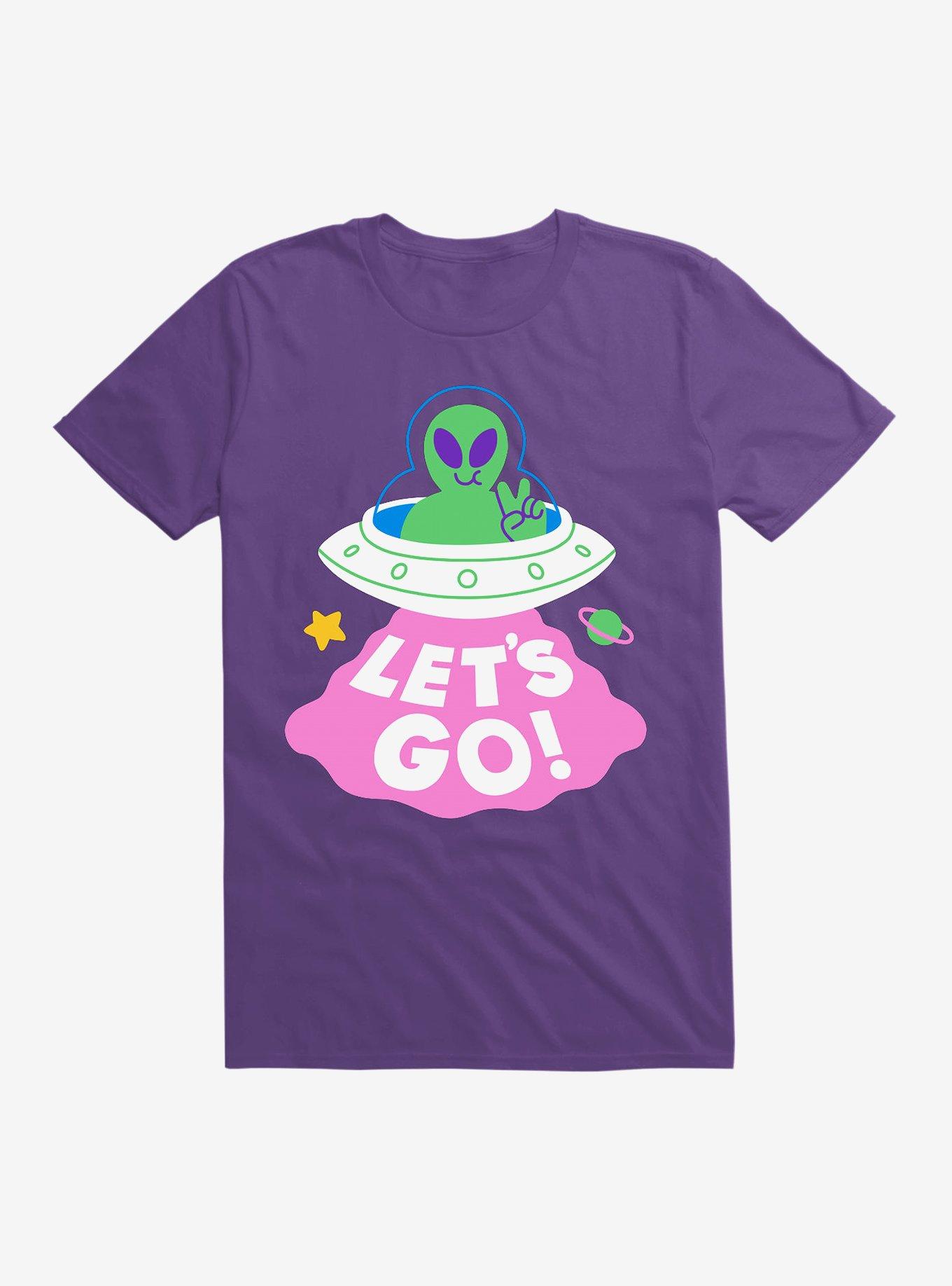 Let's Go! UFO T-Shirt, PURPLE, hi-res