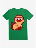 Siamese Cat Pixel Art T-Shirt, KELLY GREEN, hi-res