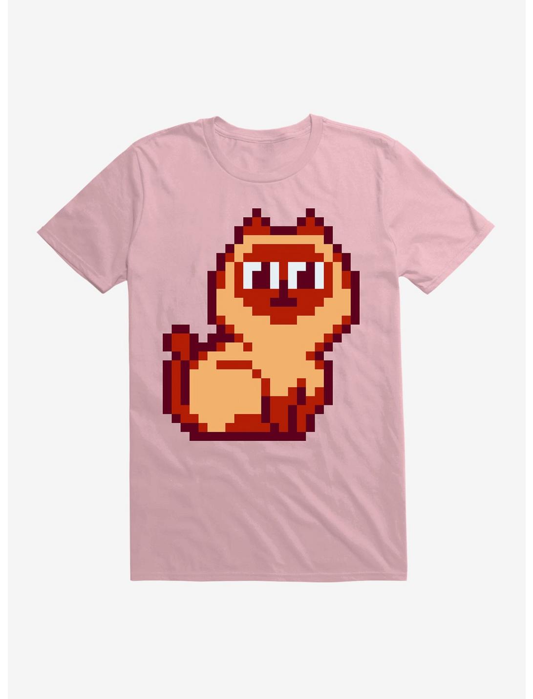 Siamese Cat Pixel Art T-Shirt, LIGHT PINK, hi-res