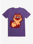 Siamese Cat Pixel Art T-Shirt, PURPLE, hi-res