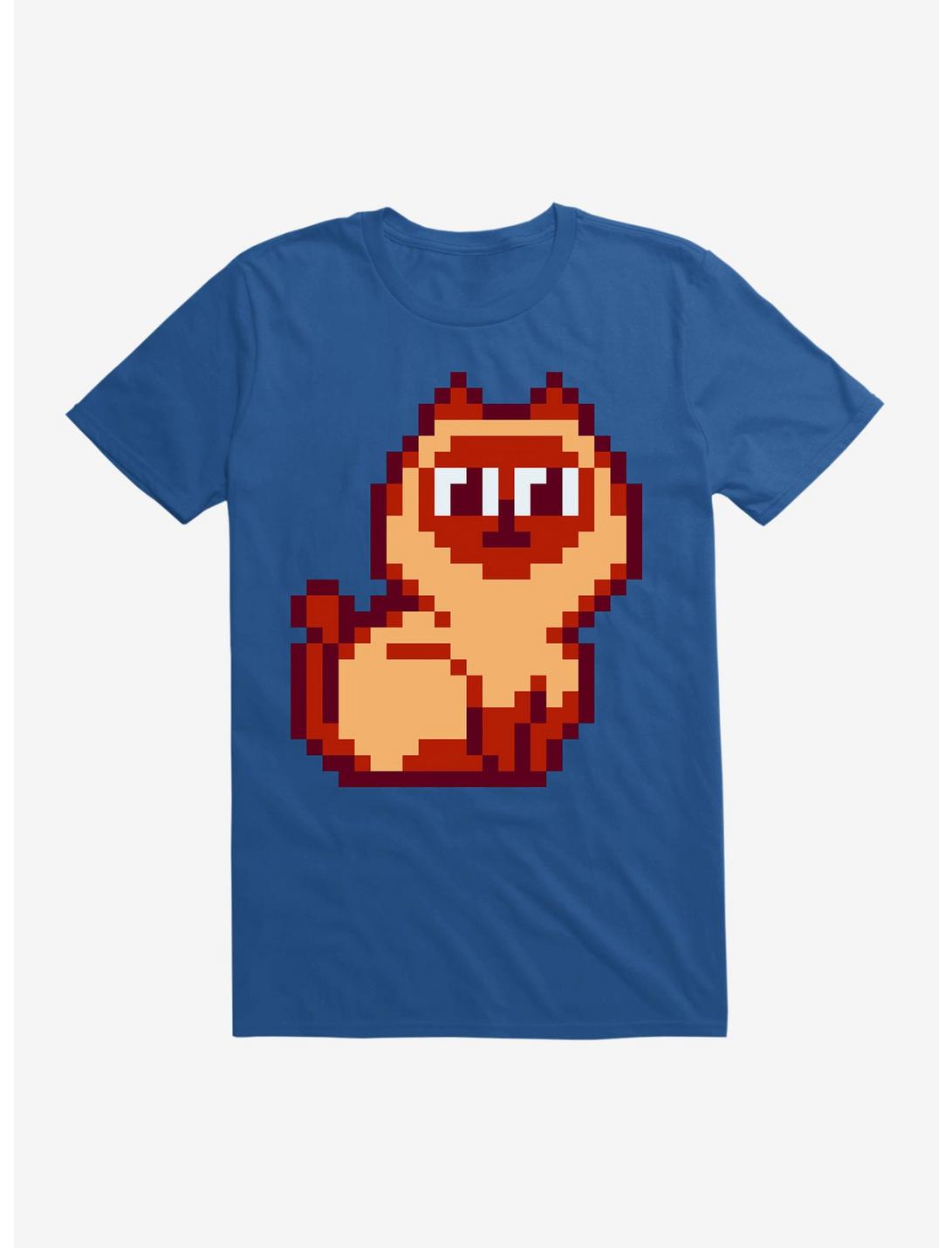 Siamese Cat Pixel Art T-Shirt, ROYAL, hi-res