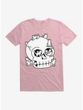 Skull Is Full Of Cats Doodle T-Shirt, LIGHT PINK, hi-res