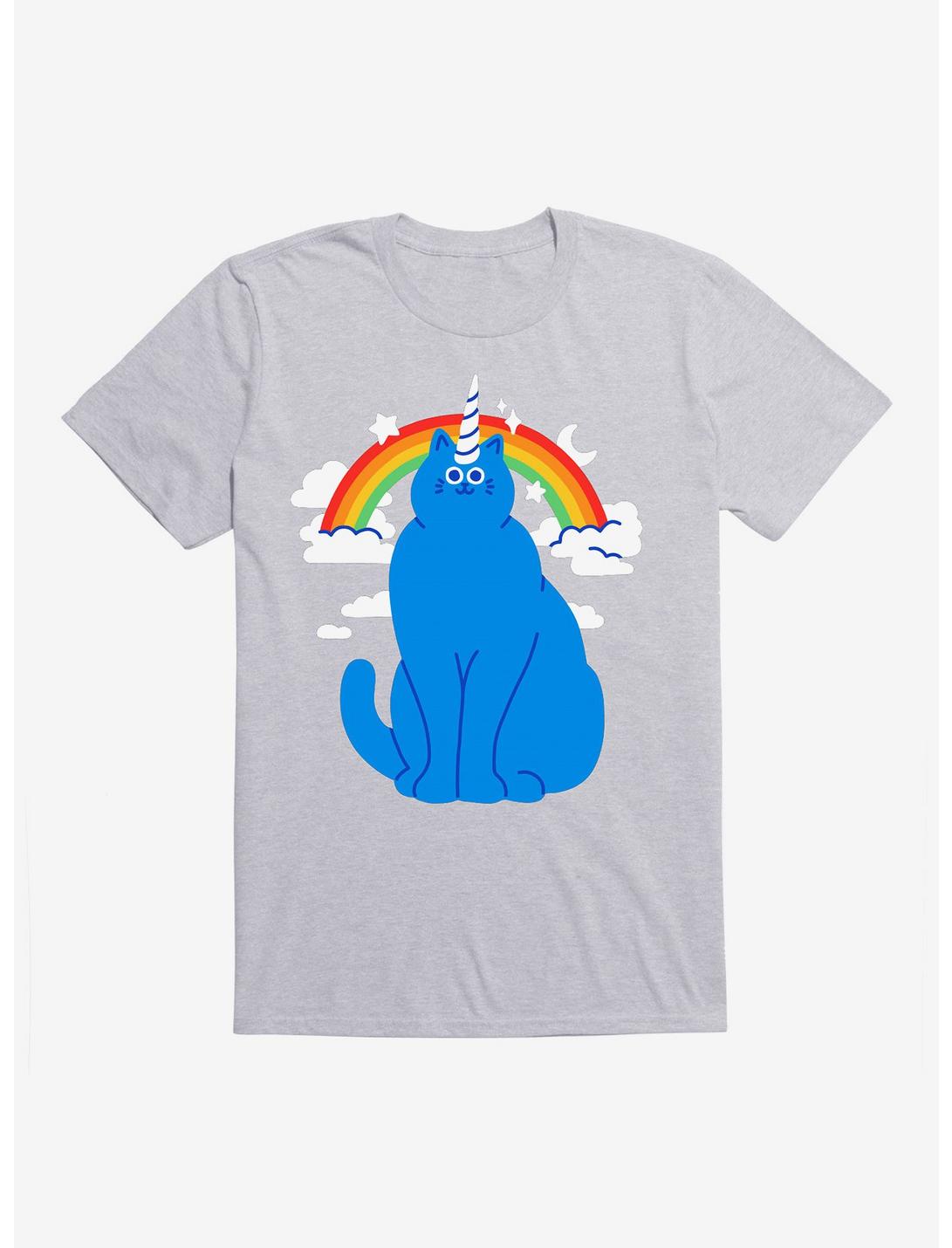 Unicorn Cat T-Shirt, HEATHER GREY, hi-res