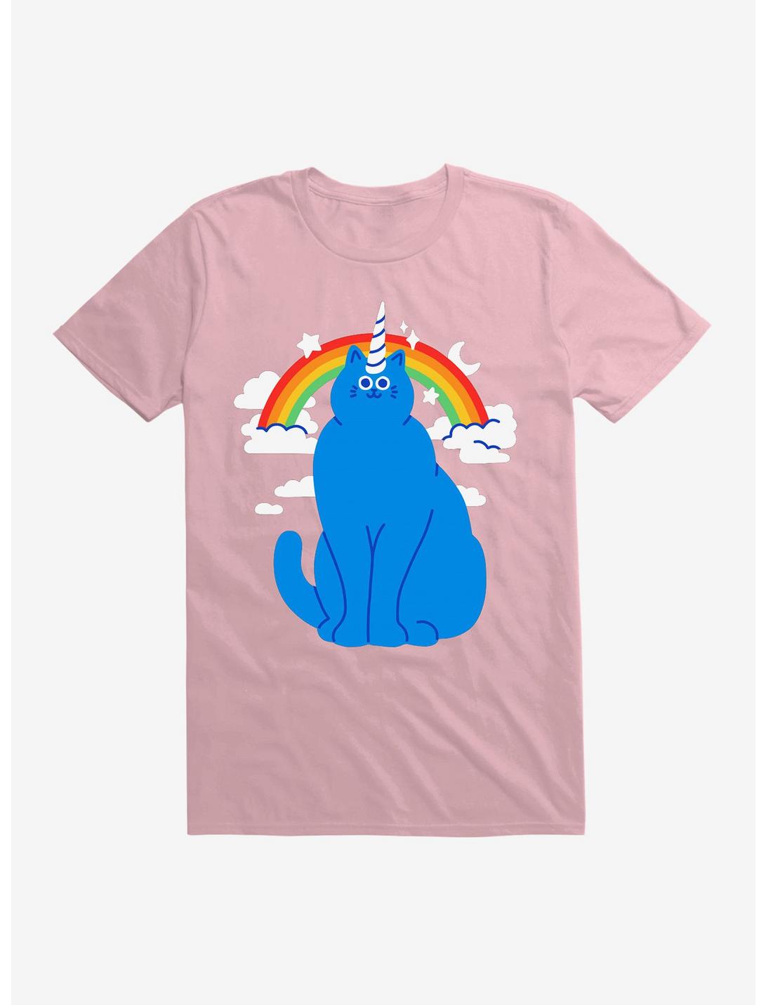 Unicorn Cat T-Shirt, LIGHT PINK, hi-res