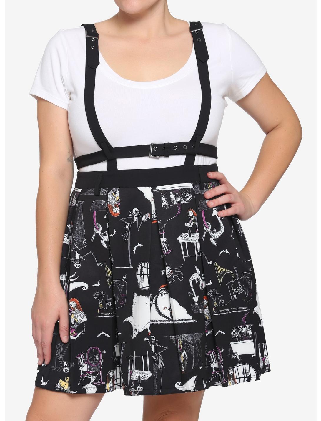 The Nightmare Before Christmas Harness Suspender Skirt Plus Size, MULTI, hi-res
