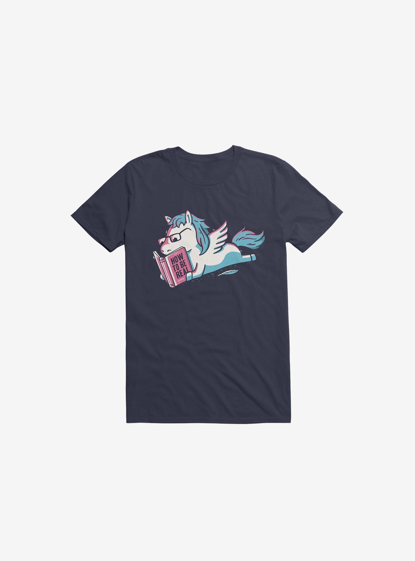 Be Realistic Navy Blue T-Shirt, NAVY, hi-res