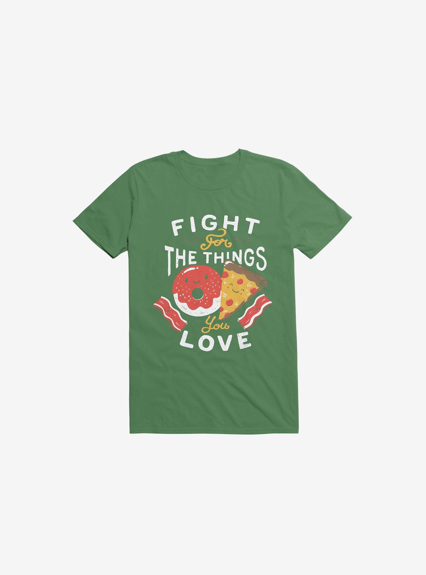 Fight For Pizza And Donuts Kelly Green T-Shirt, KELLY GREEN, hi-res