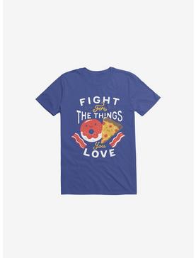 Fight For Pizza And Donuts Royal Blue T-Shirt, , hi-res