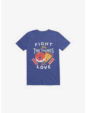 Fight For Pizza And Donuts Royal Blue T-Shirt, , hi-res