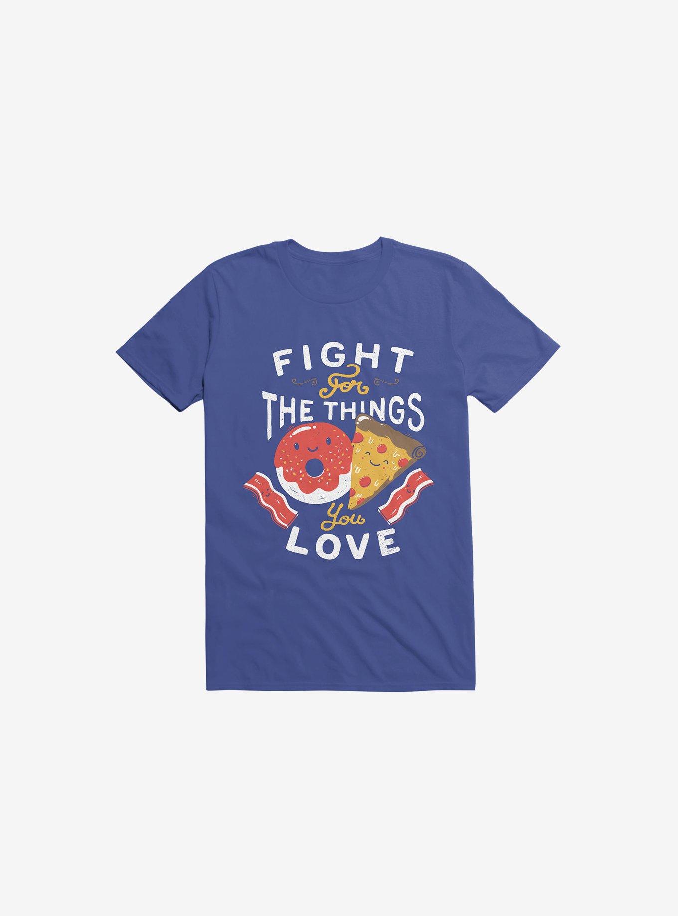 Fight For Pizza And Donuts Royal Blue T-Shirt, , hi-res