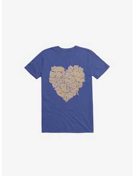 I Love Cats Heart Royal Blue T-Shirt, , hi-res