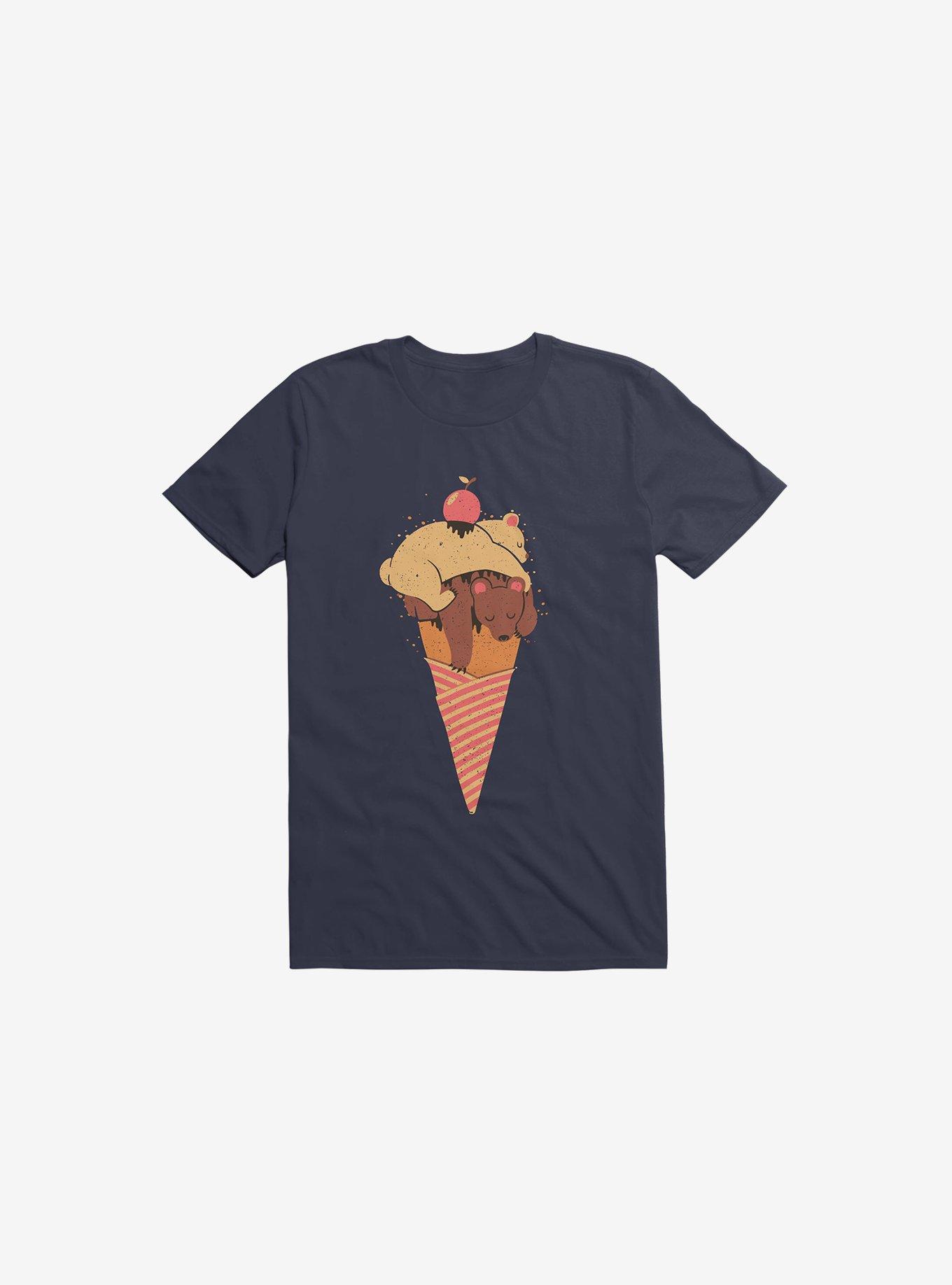 Ice Cream Bears Navy Blue T-Shirt