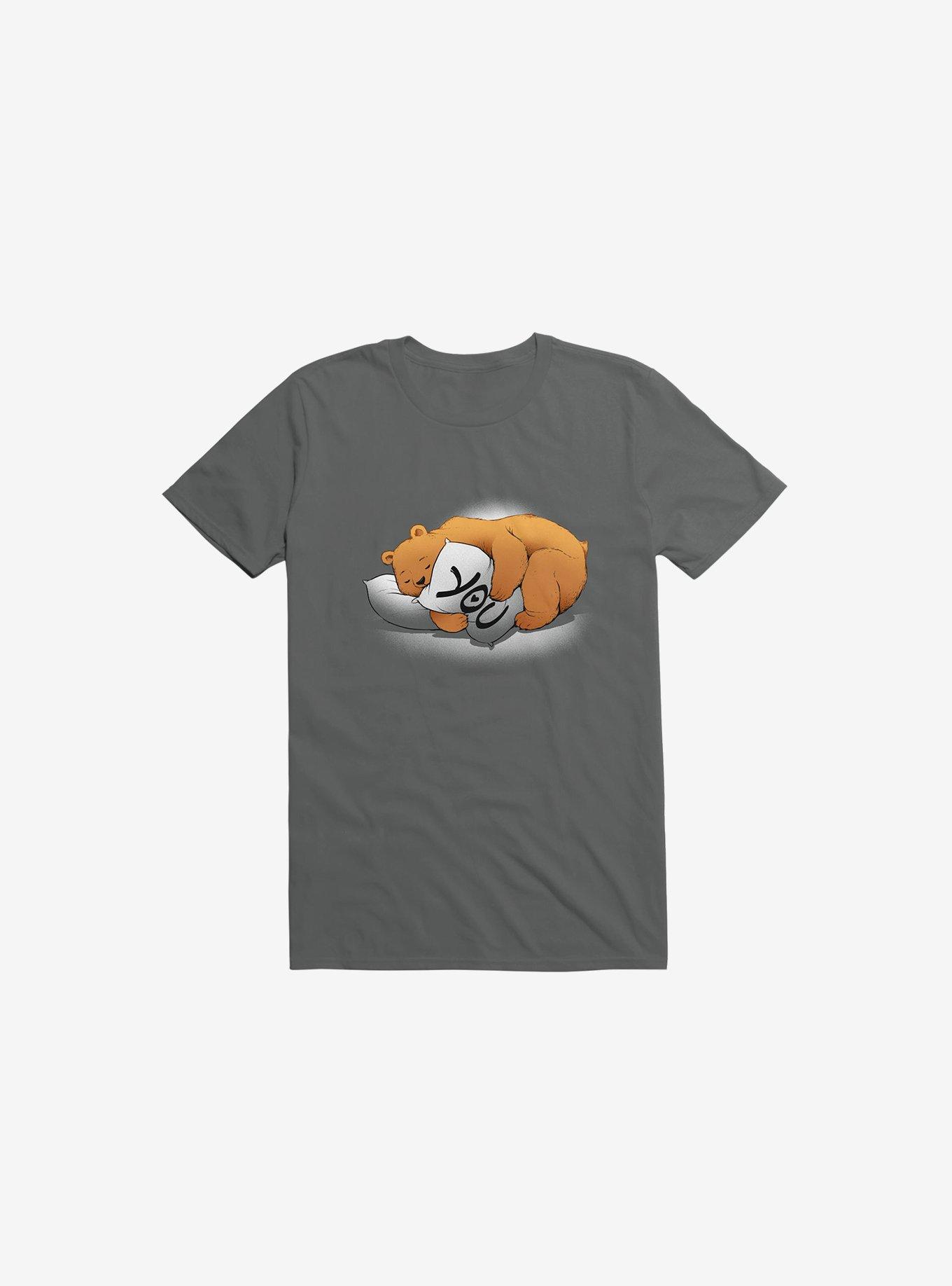 THRDLESS Missing You Bear Charcoal Grey T-Shirt