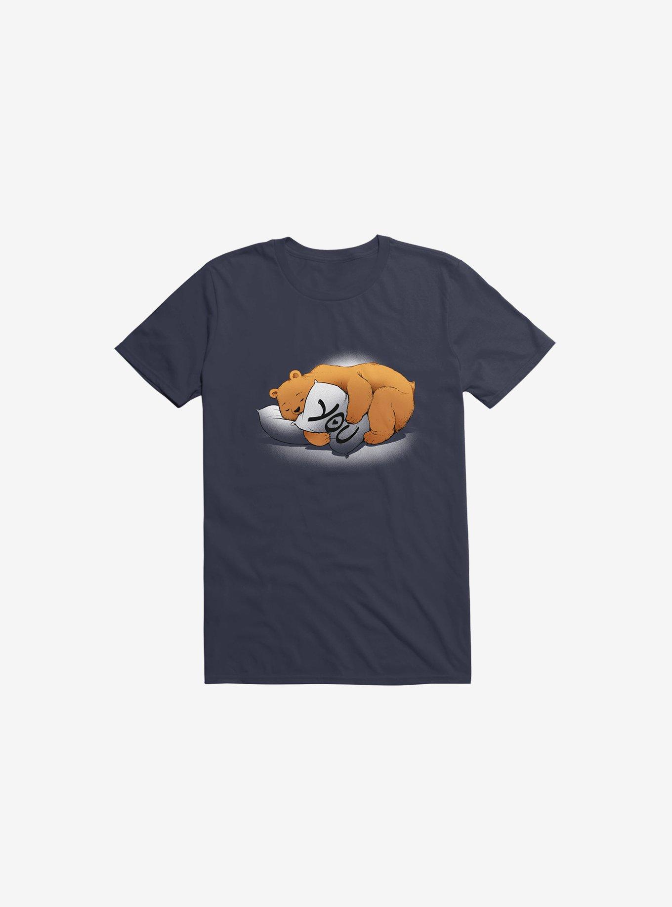 Missing You Bear Navy Blue T-Shirt, , hi-res