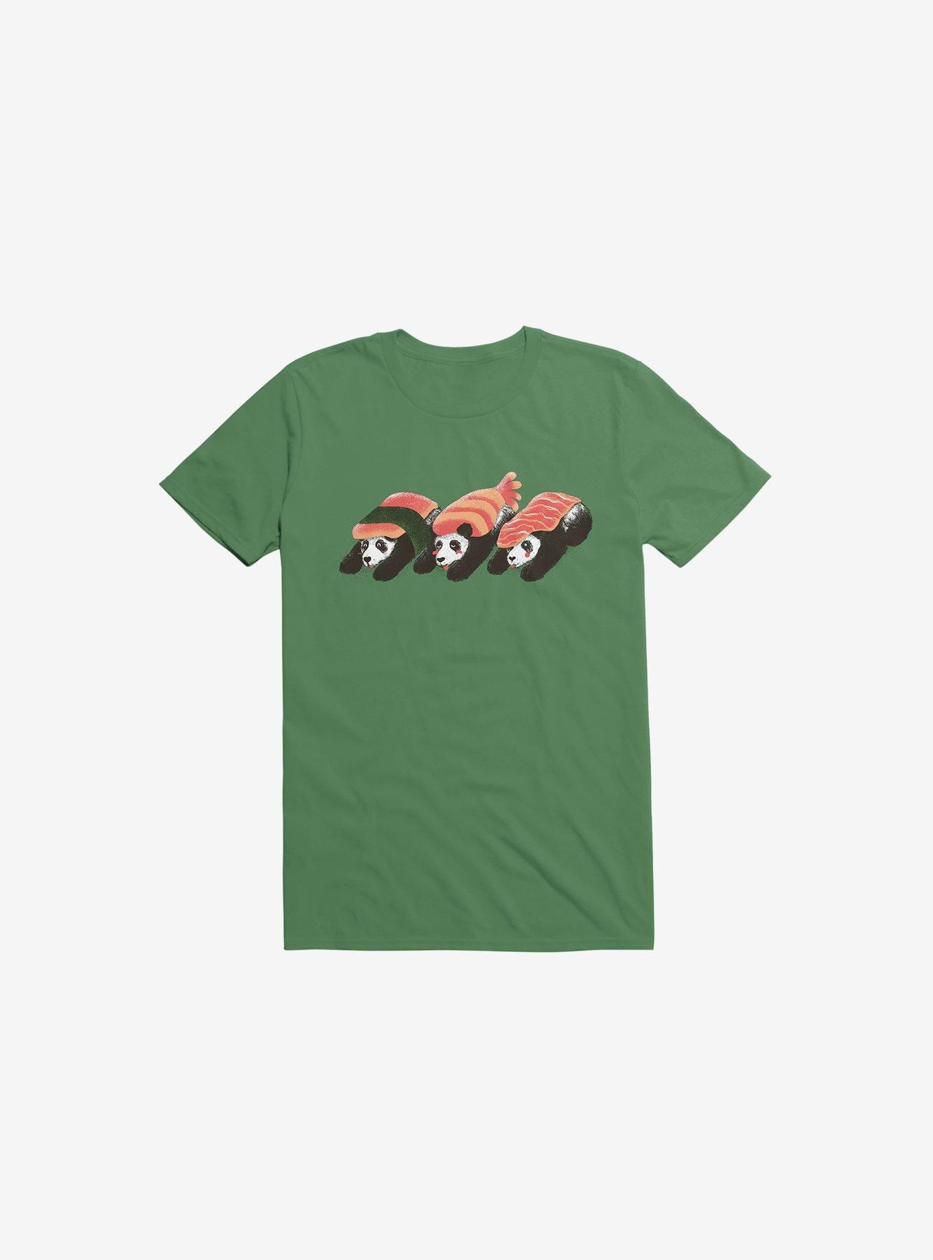 Panda Sushi T-Shirt, KELLY GREEN, hi-res