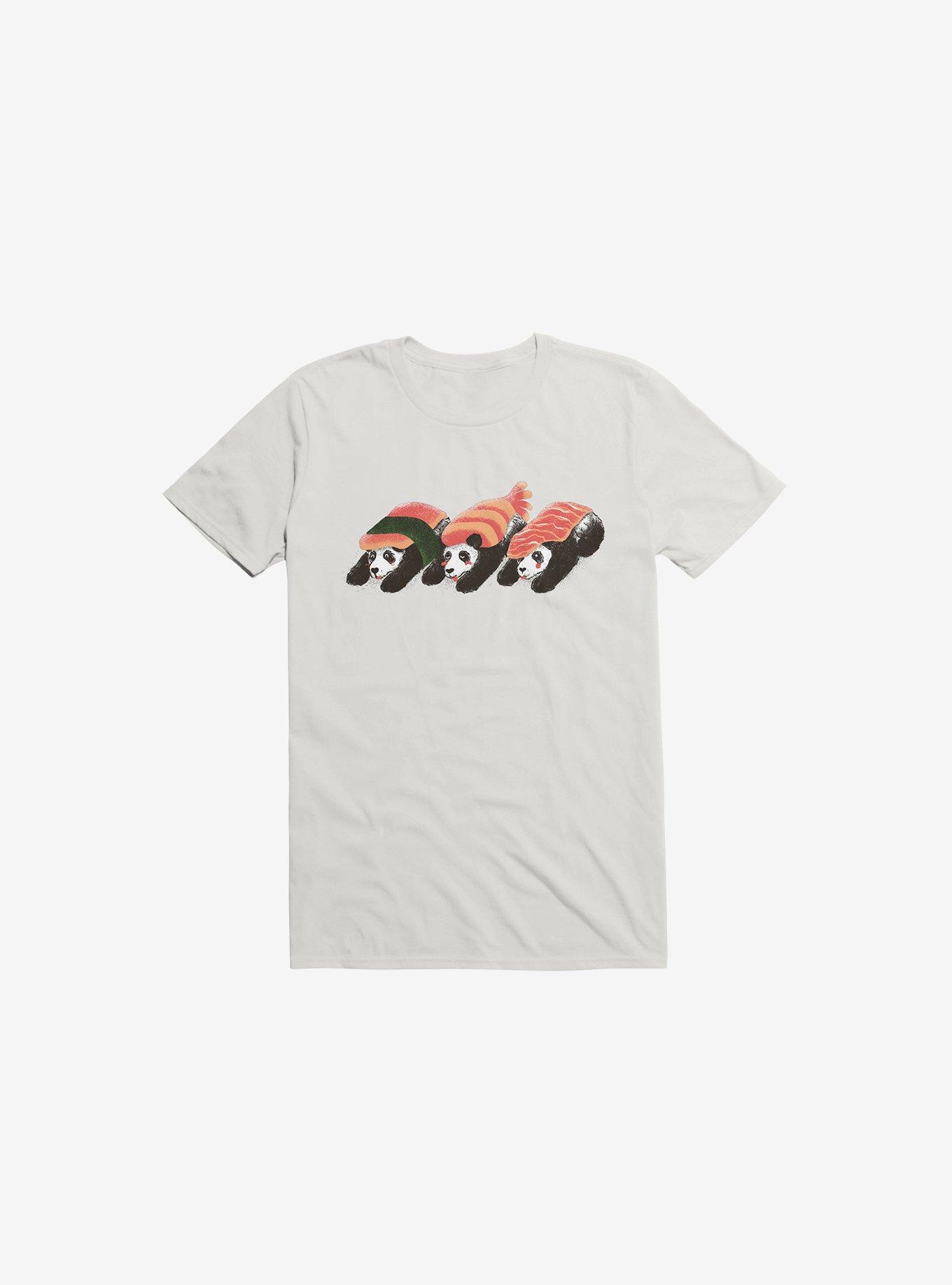 Panda Sushi T-Shirt, WHITE, hi-res