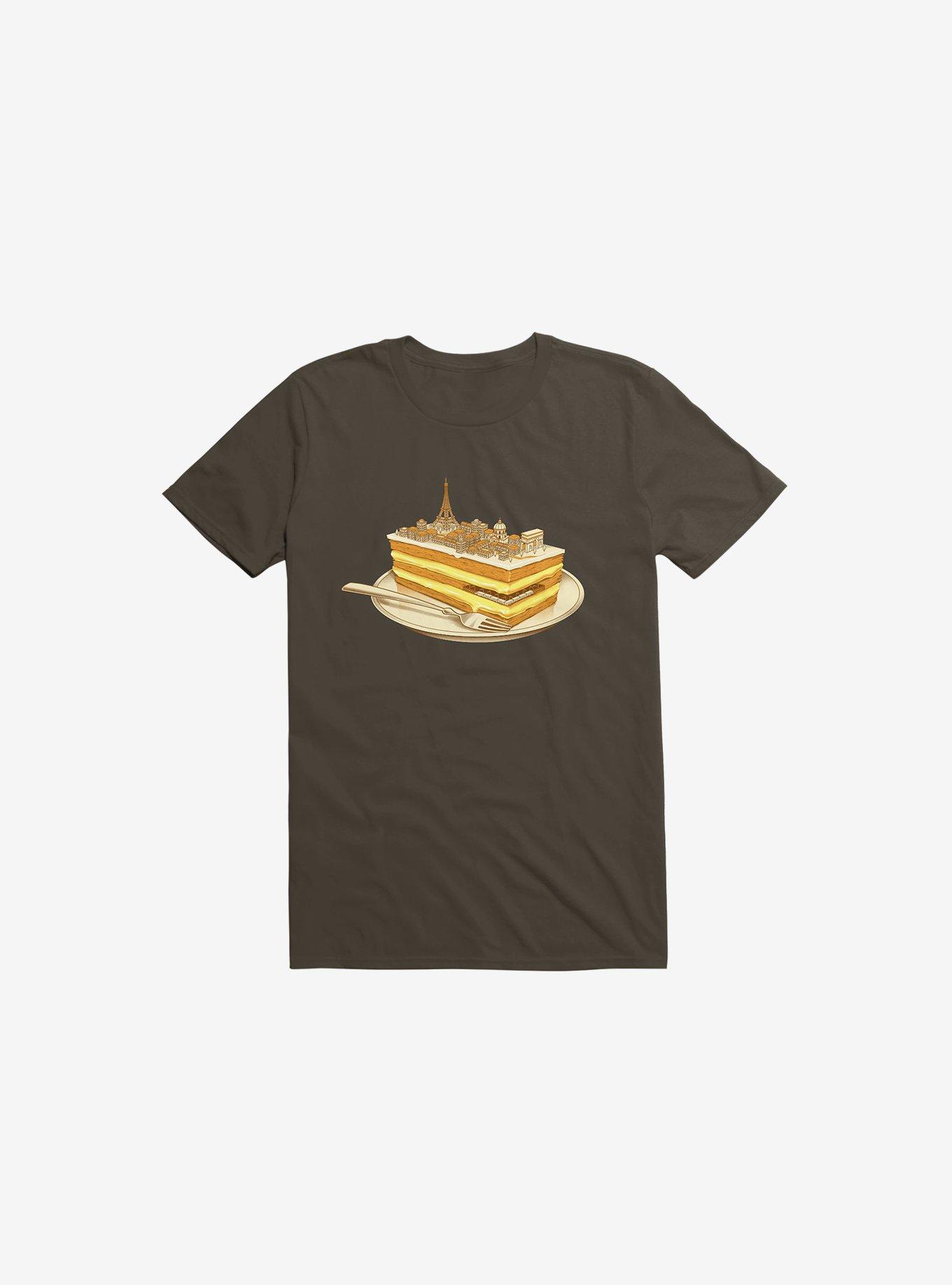 Hungry For Travels: Slice of Paris T-Shirt, BROWN, hi-res