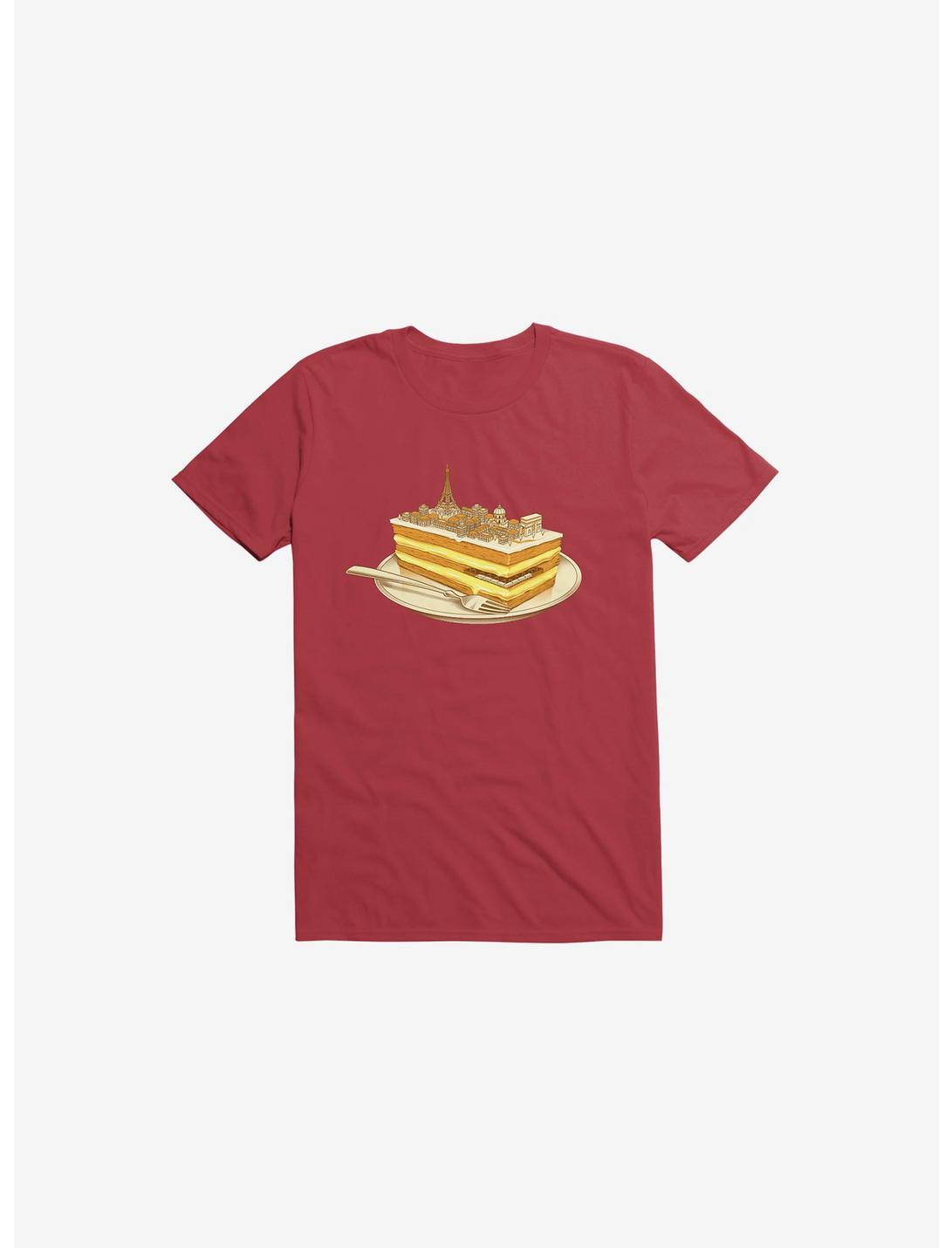 Hungry For Travels: Slice of Paris T-Shirt, RED, hi-res