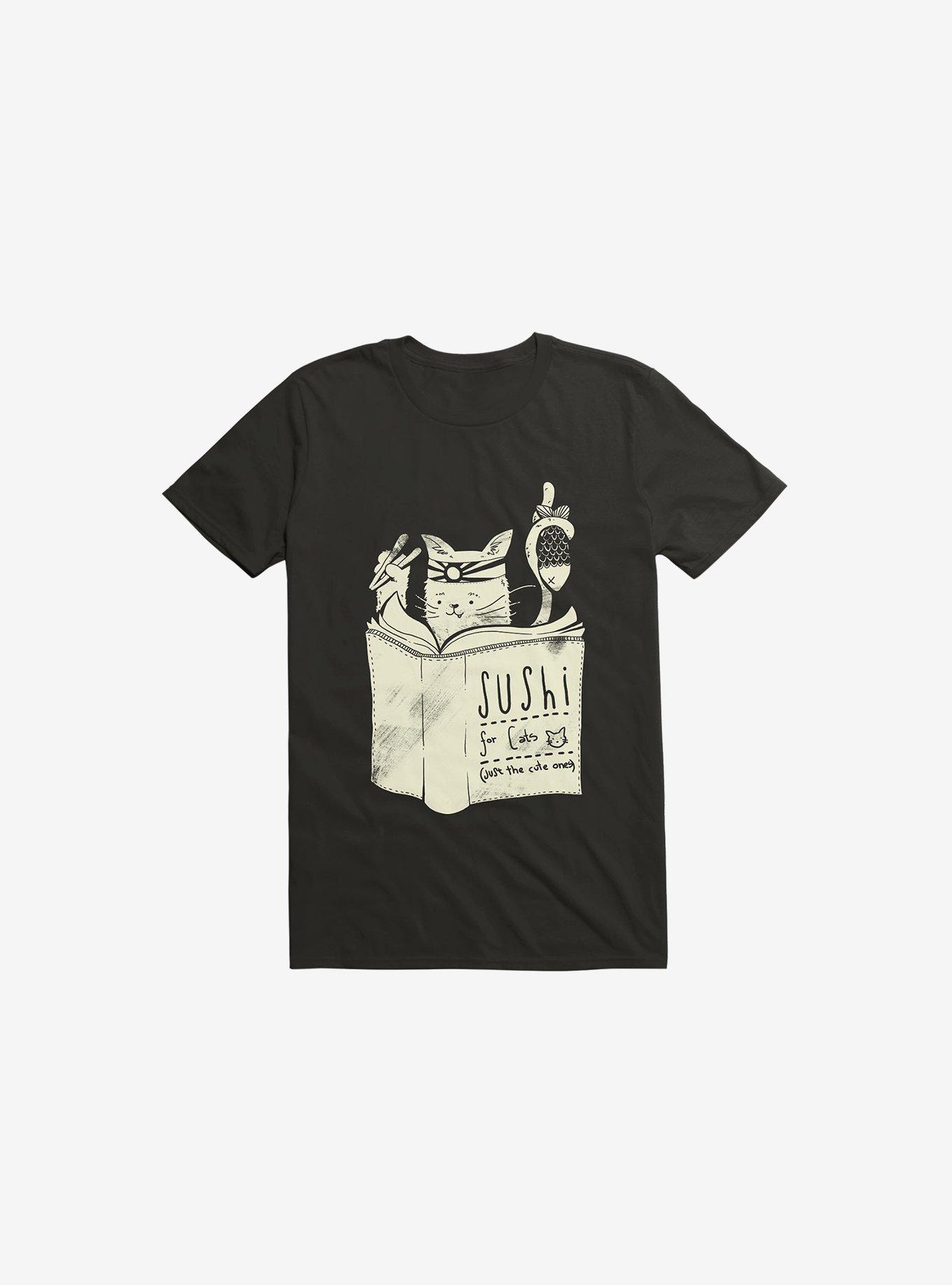 Sushi For Cats T-Shirt, BLACK, hi-res