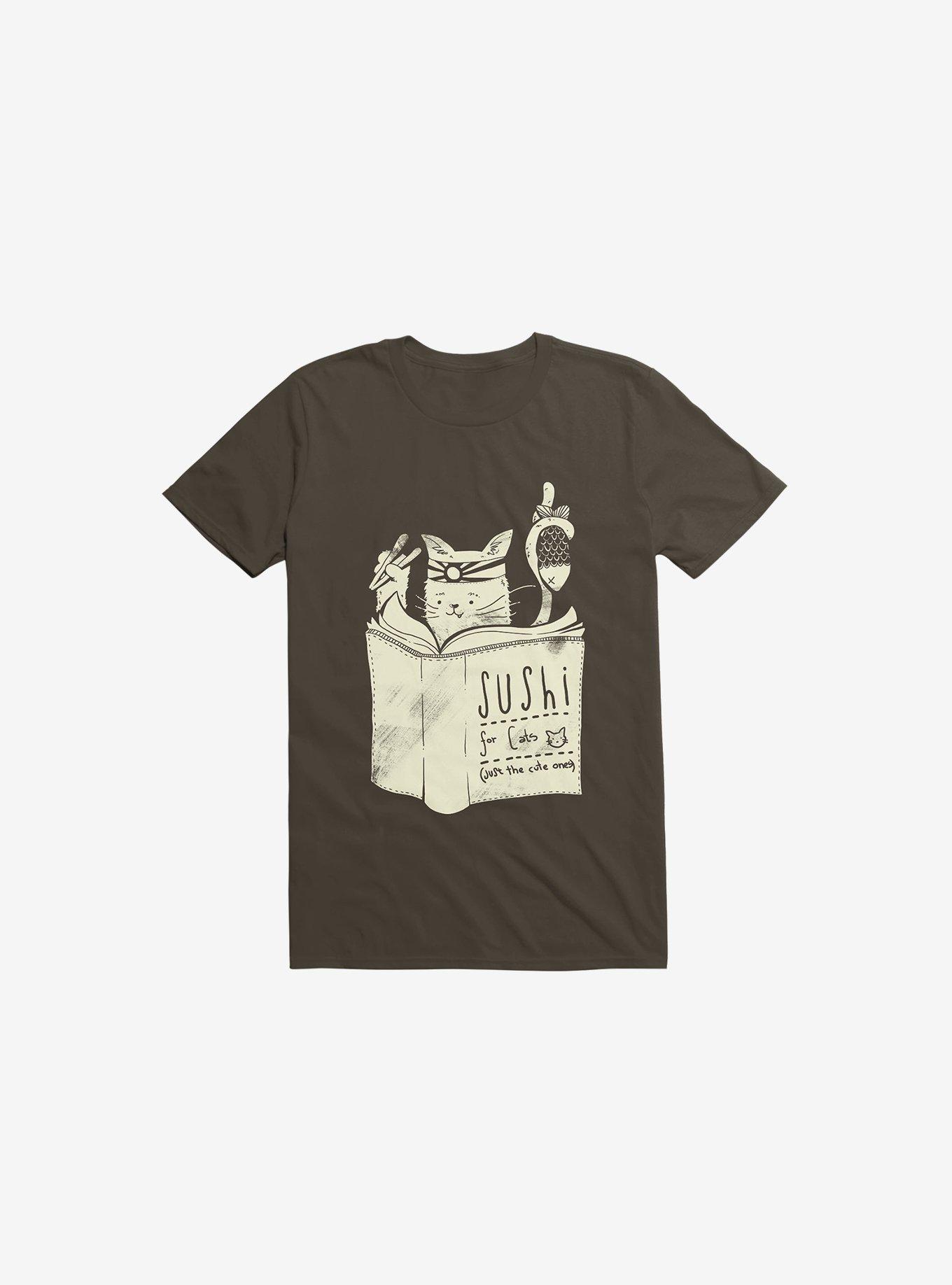 Sushi For Cats T-Shirt, BROWN, hi-res